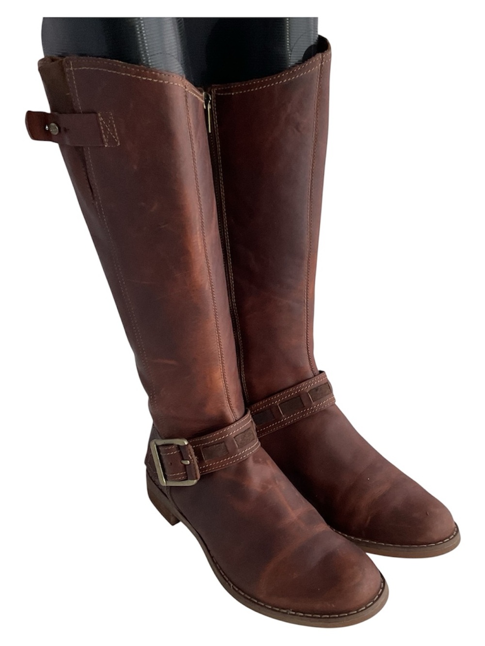 Timberland Savin Hill Brown Leather Tall Equestrian Riding Boots Women’s Size 8